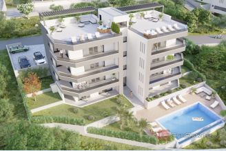 001 2016 639 Ciovo Apartments with pool and sea view for sale